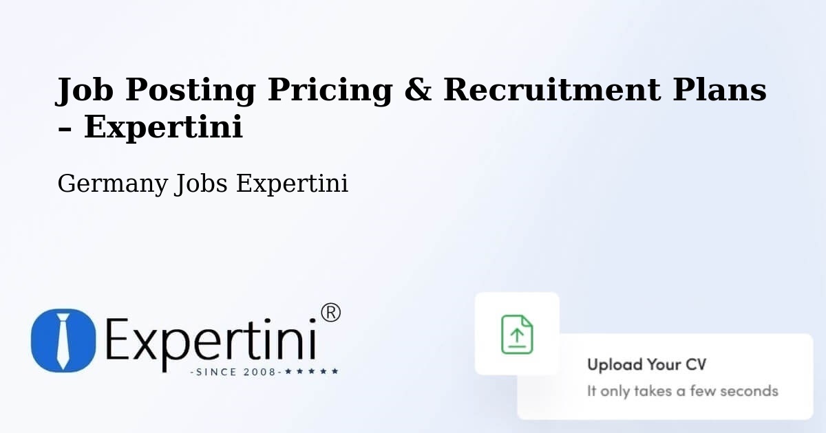 Job Posting Pricing & Recruitment Plans – Ziesar - Ziesar, Germany Jobs Expertini
